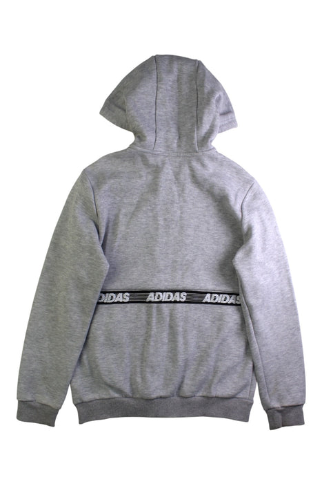 A Grey Zippered Sweatshirts from Adidas in size 12Y for boy. (Back View)