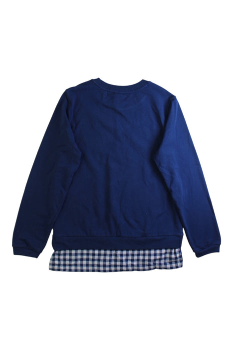 A Blue Crewneck Sweatshirts from Kingkow in size 10Y for girl. (Back View)