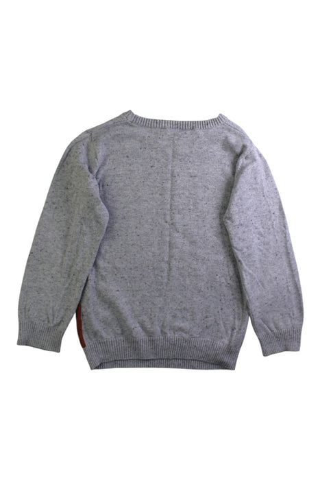 A Grey Knit Sweaters from Seed in size 6T for boy. (Back View)