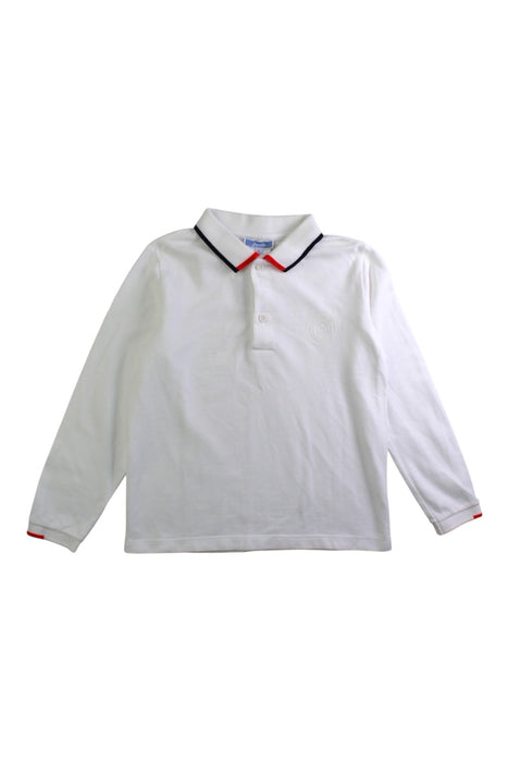 A White Long Sleeve Polos from Jacadi in size 6T for girl. (Front View)