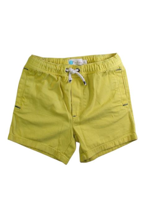 A Yellow Shorts from Boden in size 5T for boy. (Front View)