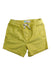 A Yellow Shorts from Boden in size 5T for boy. (Front View)