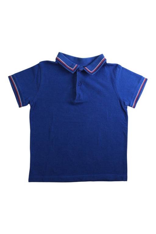 A Blue Short Sleeve Polos from Jacadi in size 6T for boy. (Front View)