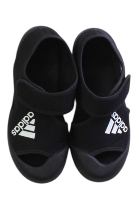 A Black Sandals from Adidas in size 6T for neutral. (Back View)