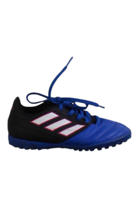 A Blue Cleats/Soccer Shoes from Adidas in size 5T for boy. (Front View)
