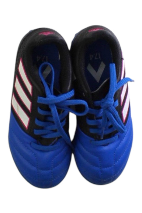A Blue Cleats/Soccer Shoes from Adidas in size 5T for boy. (Back View)