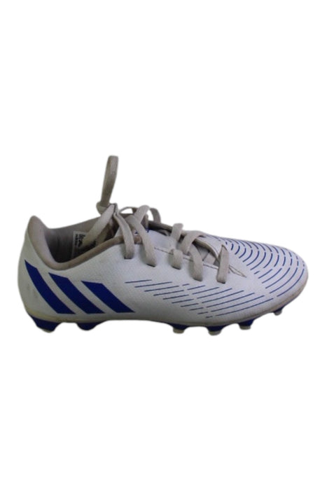 A White Cleats/Soccer Shoes from Adidas in size 6T for boy. (Front View)