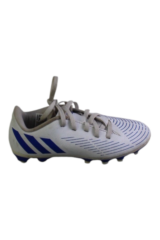 A White Cleats/Soccer Shoes from Adidas in size 6T for boy. (Front View)