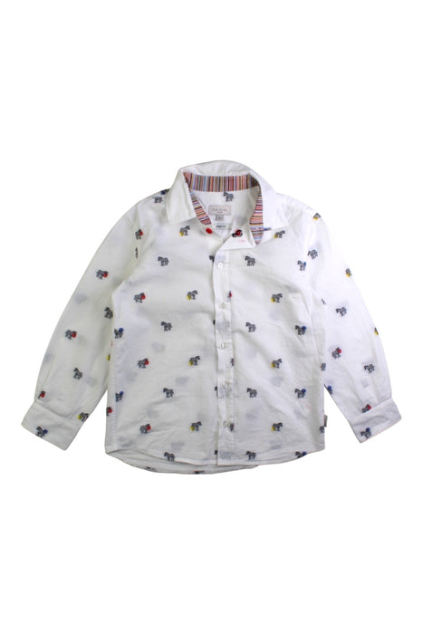 A White Long Sleeve Shirts from Paul Smith in size 6T for boy. (Front View)