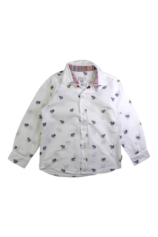 A White Long Sleeve Shirts from Paul Smith in size 6T for boy. (Front View)