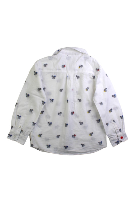 A White Long Sleeve Shirts from Paul Smith in size 6T for boy. (Back View)
