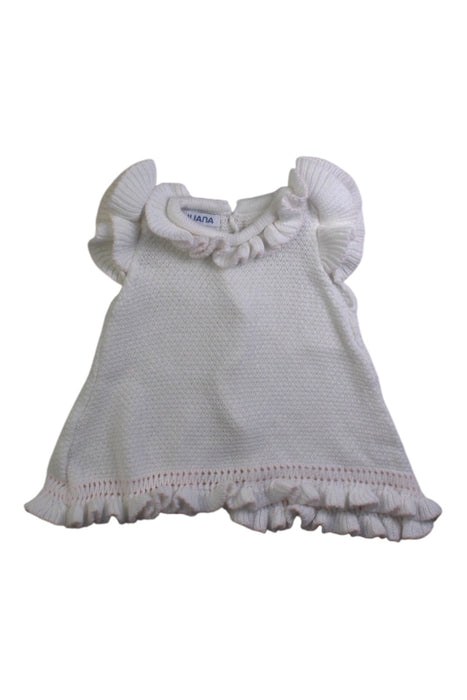 A White Sweater Dresses from Juliana in size 3-6M for girl. (Front View)