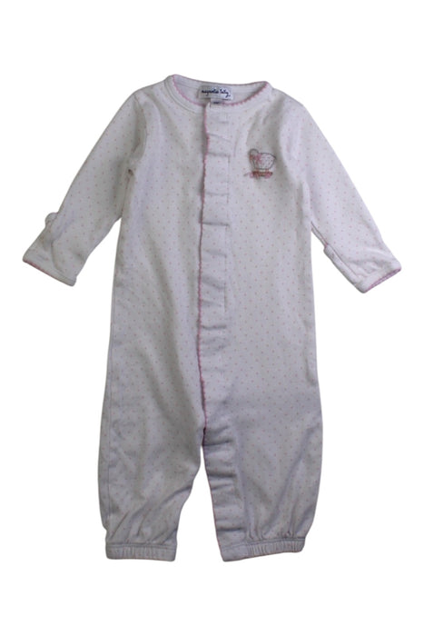 A White Onesies from Magnolia Baby in size 3-6M for girl. (Front View)