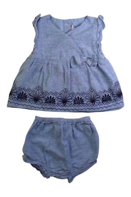 A Blue Shorts Sets from Janie & Jack in size 6-12M for girl. (Front View)