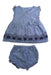 A Blue Shorts Sets from Janie & Jack in size 6-12M for girl. (Front View)