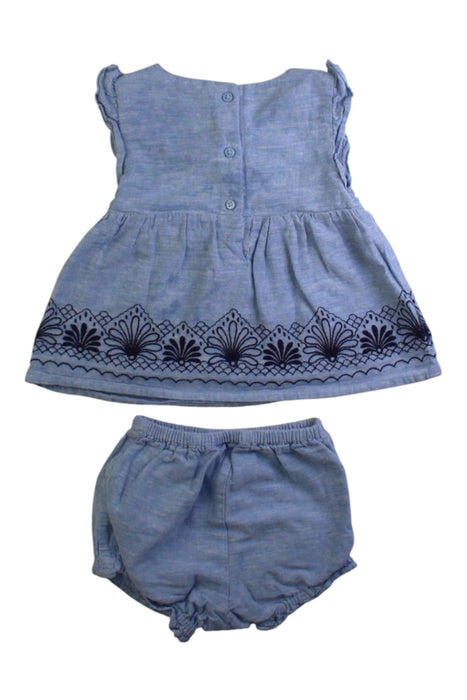 A Blue Shorts Sets from Janie & Jack in size 6-12M for girl. (Back View)