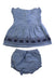 A Blue Shorts Sets from Janie & Jack in size 6-12M for girl. (Back View)