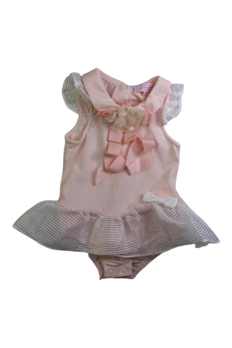 A Pink Sleeveless Rompers from Nicholas & Bears in size 3-6M for girl. (Front View)