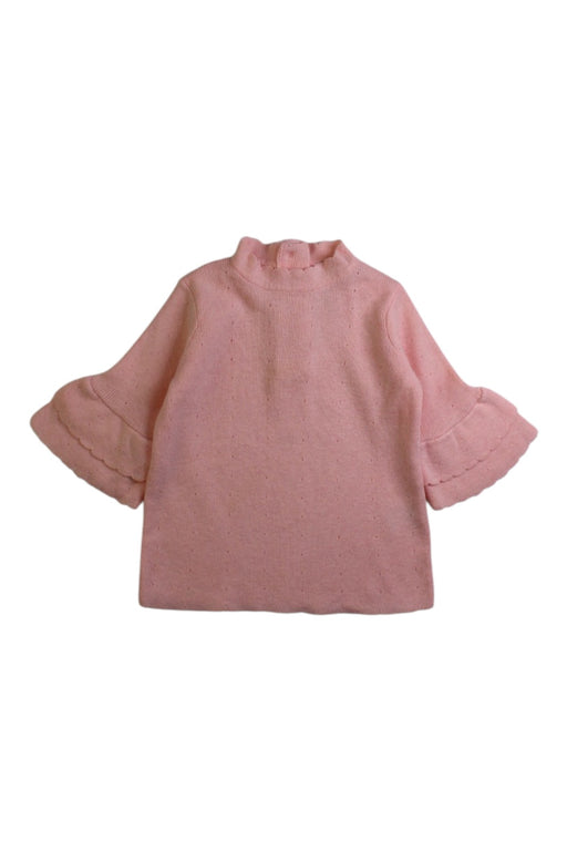 A Pink Long Sleeve Tops from Janie & Jack in size 3-6M for girl. (Front View)