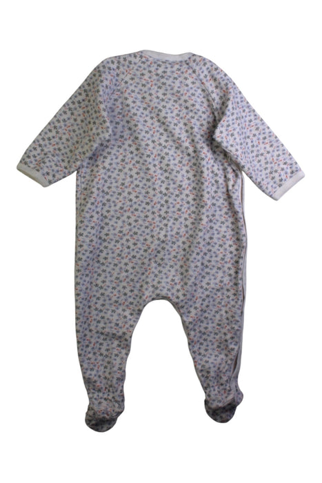 A White Onesies from Petit Bateau in size 6-12M for girl. (Back View)