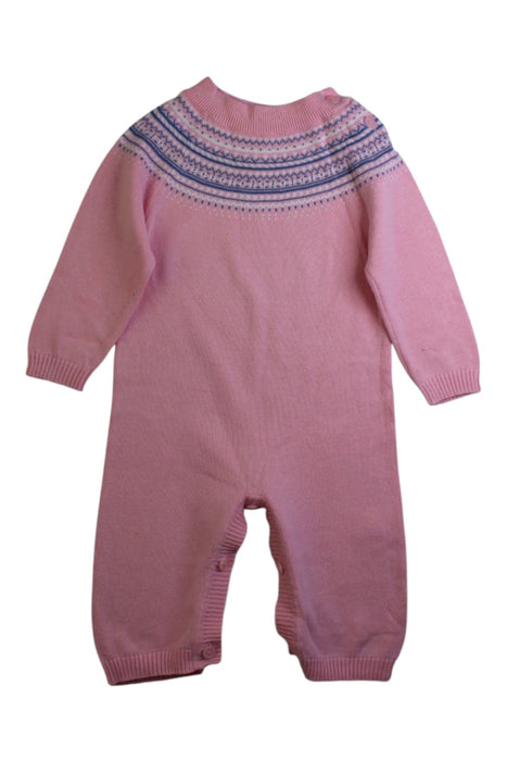 A Pink Long Sleeve Rompers from Rachel Riley in size 3-6M for girl. (Back View)