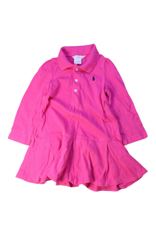 A Pink Long Sleeve Dresses from Ralph Lauren in size 12-18M for girl. (Front View)