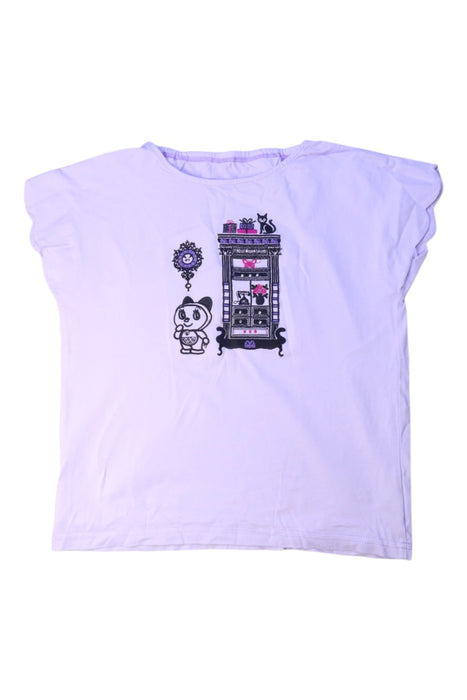 A White Short Sleeve T Shirts from Anna Sui in size 7Y for girl. (Front View)