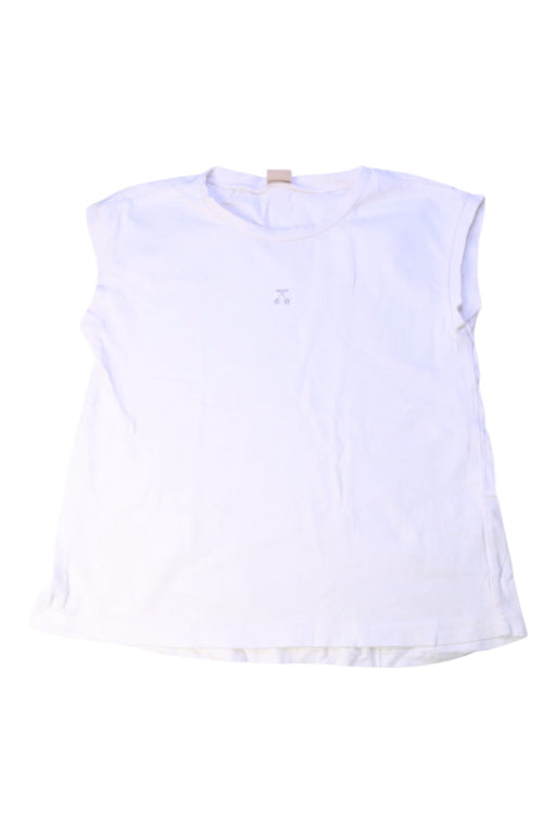 A White Sleeveless T Shirts from Petit Main in size 7Y for girl. (Front View)