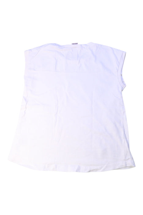 A White Sleeveless T Shirts from Petit Main in size 7Y for girl. (Back View)