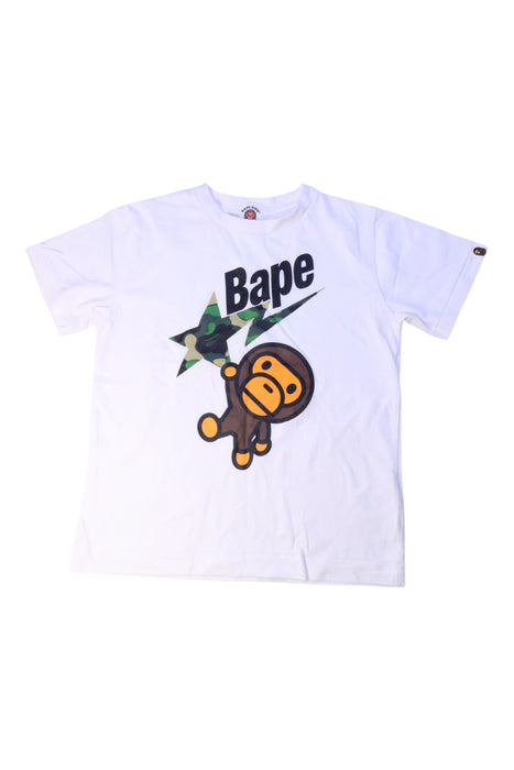 A White Short Sleeve T Shirts from Bape by A Bathing Ape in size 7Y for neutral. (Front View)