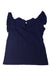 A Navy Short Sleeve Tops from Seed in size 5T for girl. (Back View)