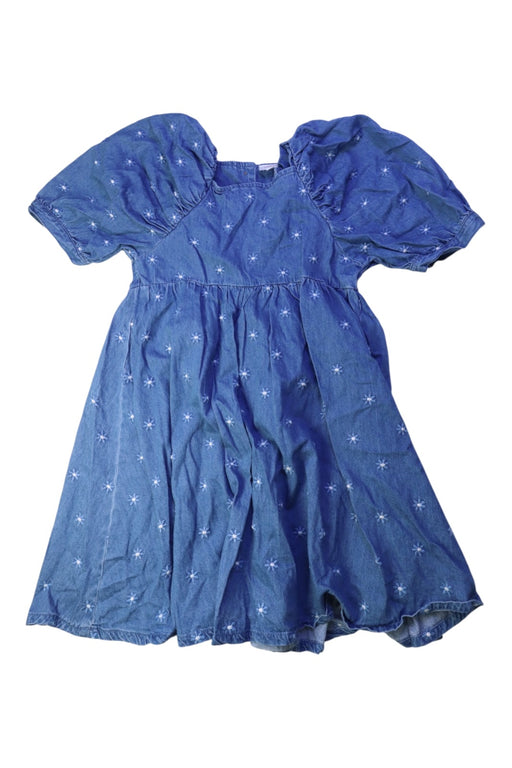 A Blue Short Sleeve Dresses from Seed in size 8Y for girl. (Front View)