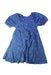 A Blue Short Sleeve Dresses from Seed in size 8Y for girl. (Back View)