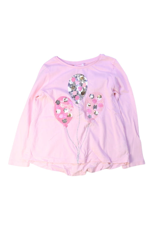 A Pink Long Sleeve Tops from Seed in size 4T for girl. (Front View)