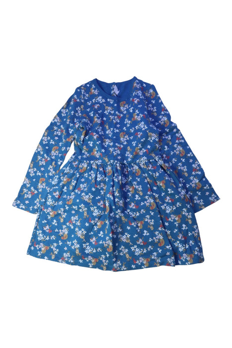 A Blue Long Sleeve Dresses from Petit Bateau in size 8Y for girl. (Front View)