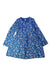 A Blue Long Sleeve Dresses from Petit Bateau in size 8Y for girl. (Front View)