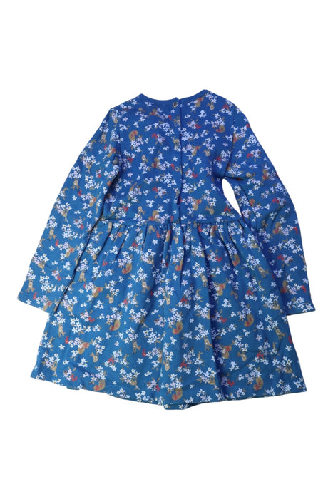 A Blue Long Sleeve Dresses from Petit Bateau in size 8Y for girl. (Back View)