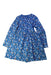 A Blue Long Sleeve Dresses from Petit Bateau in size 8Y for girl. (Back View)
