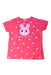 A Pink Short Sleeve T Shirts from Miki House in size 4T for girl. (Front View)