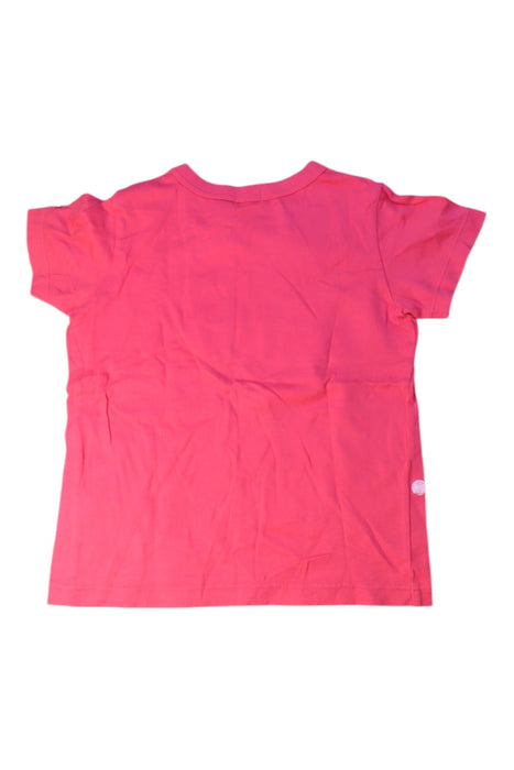 A Pink Short Sleeve T Shirts from Miki House in size 4T for girl. (Back View)