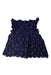 A Navy Sleeveless Dresses from Petit Main in size 7Y for girl. (Back View)