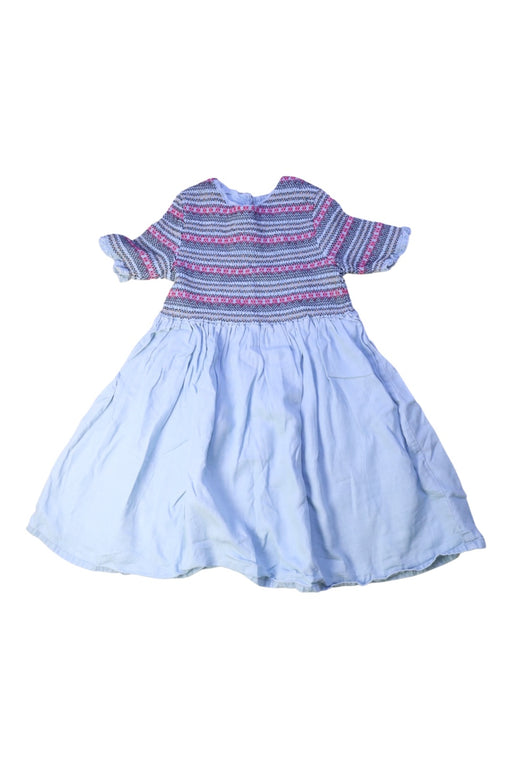 A Blue Long Sleeve Dresses from Seed in size 6T for girl. (Front View)