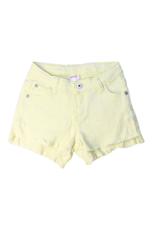 A Yellow Shorts from Seed in size 5T for girl. (Front View)