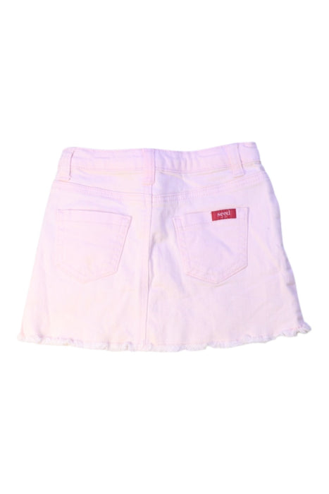 A White Short Skirts from Seed in size 4T for girl. (Back View)