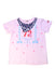 A Pink Short Sleeve T Shirts from Miki House in size 4T for girl. (Front View)