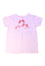 A Pink Short Sleeve T Shirts from Miki House in size 4T for girl. (Back View)
