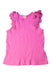 A Pink Sleeveless Tops from Petit Main in size 7Y for girl. (Front View)