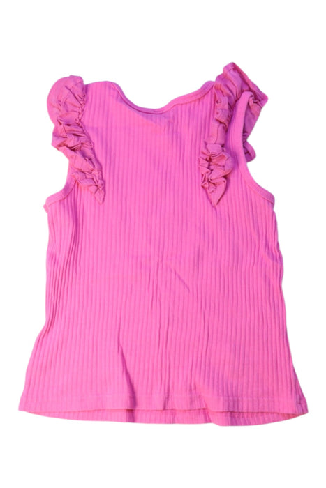 A Pink Sleeveless Tops from Petit Main in size 7Y for girl. (Back View)