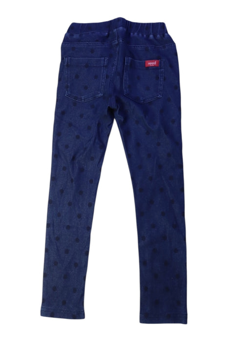 A Navy Jeggings from Seed in size 4T for girl. (Back View)