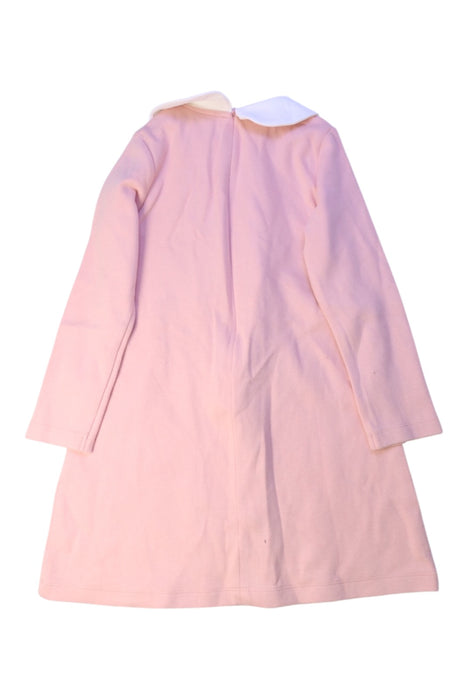 A Pink Long Sleeve Dresses from Momonittu in size 6T for girl. (Back View)